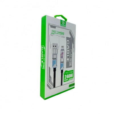 Yk Design K344 240W PD Type-c | Lightning Kablo | 4in1