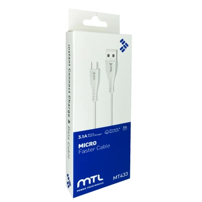Mtl MT433 3.1A 1M Micro Kablo Mtl MT433 3.1A 1M Micro Kablo