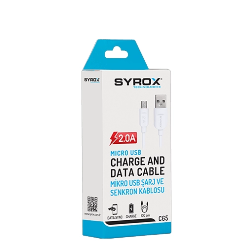 Syrox Syx-C65 Micro 1.2 Mt 2A Kutu Kablo