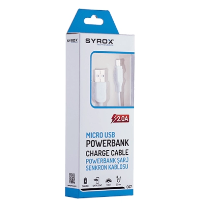 Syrox Syx-C67 S6-S7 20 Cm Powerbank Kablo Syrox Syx-C67 S6-S7 20 Cm Powerbank Kablo