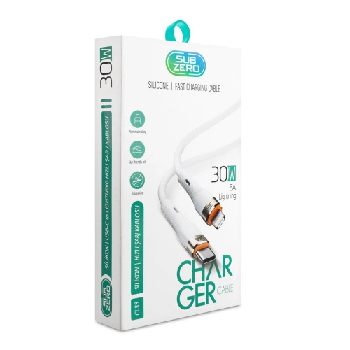 Subzero CL33 30W 5 Amper PD İphone Şarj Kablosu Subzero CL33 30W 5 Amper PD İphone Şarj Kablosu