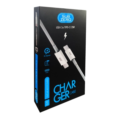 Subzero CL92 25W Type-C Type-C PD Ara Kablo Subzero CL92 25W Type-C Type-C PD Ara Kablo