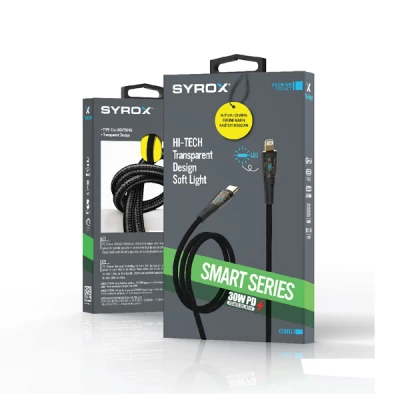 Syrox C139TL 30W Örgülü Metal Type-C to Lightning Pd Hızlı Kablo | Led Syrox C139TL 30W Örgülü Metal Type-C to Lightning Pd Hızlı Kablo | Led