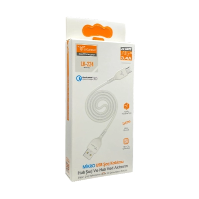 Lucatech LK-224 Micro 3.4A Şarj Kablosu (20 Adet) Lucatech LK-224 Micro 3.4A Şarj Kablosu (20 Adet)