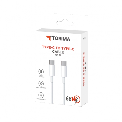 Torima Type-C to Type-C 66W Pd Şarj Kablosu