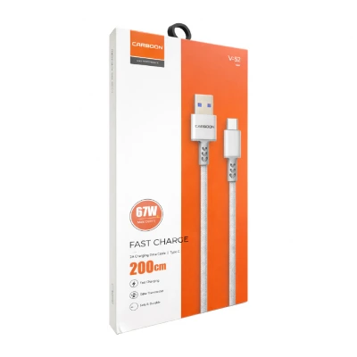 Carboon V52 Type-C Hızlı Şarj Kablosu | 3A 67W | 2 Metre