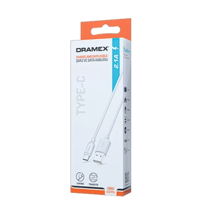 Dramex D21TK Type-C 2.1 Amper Usb Kablo Dramex D21TK Type-C 2.1 Amper Usb Kablo