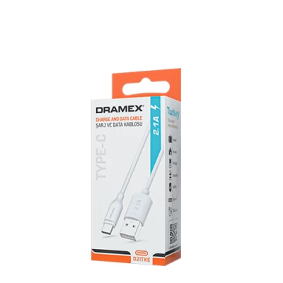 Dramex D21TKE Type-C 2.1 Amper Eko Kutu Usb Kablo Dramex D21TKE Type-C 2.1 Amper Eko Kutu Usb Kablo