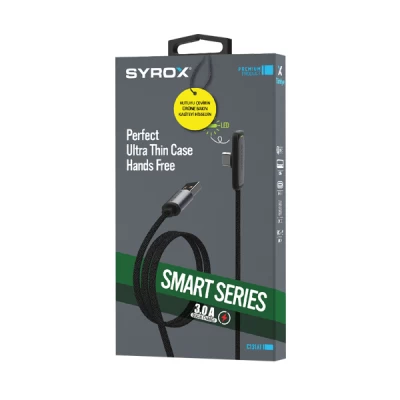 Syrox C131AT Örgülü 3.0 Amper Type-c Kablo | Led Syrox C131AT Örgülü 3.0 Amper Type-c Kablo | Led