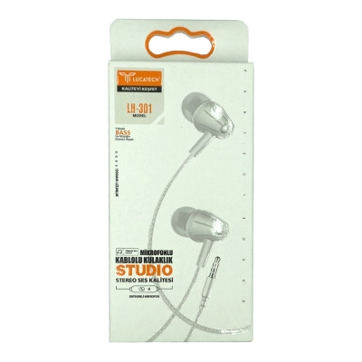 Lucatech Lh-301 Mikrofonlu Kablolu Kulaklık | 20 Adet | Standsız