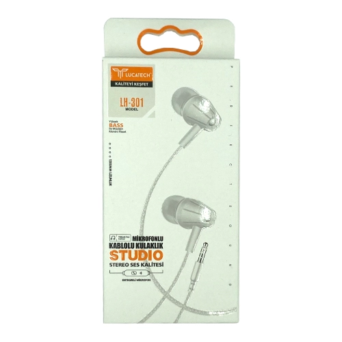 Lucatech Lh-301 Mikrofonlu Kablolu Kulaklık | 20 Adet | Standsız