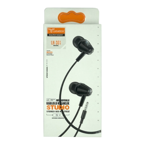 Lucatech Lh-301 Mikrofonlu Kablolu Kulaklık | 20 Adet | Standsız Lucatech Lh-301 Mikrofonlu Kablolu Kulaklık | 20 Adet | Standsız