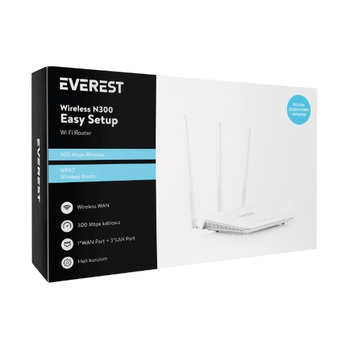 Everest EWR-F303 300 Mbps Wifi Router | WPA2