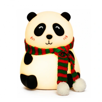 Büyük Panda Figürlü Masaüstü Dokunmatik Gece Lambası | 7 Renk Işık Döngüsü