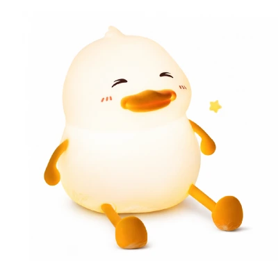 Ördek Figürlü Masaüstü Dokunmatik Gece Lambası | 7 Renk Işık Döngüsü