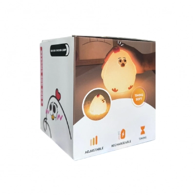 Tavuk Figürlü Masaüstü Dokunmatik Gece Lambası| 2 Farklı Mod