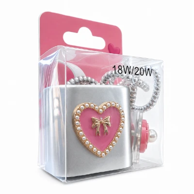 18W - 20W Şarj Aletine Uygun Başlık Ve Spiralli Kablo Koruyucu 