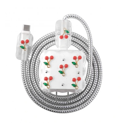 18W - 20W Şarj Aletine Uygun Başlık Ve Spiralli Kablo Koruyucu 