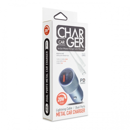 Subzero CR92 Pd | Usb Giriş 20W Pd İphone Oto Şarj Aleti Subzero CR92 Pd | Usb Giriş 20W Pd İphone Oto Şarj Aleti