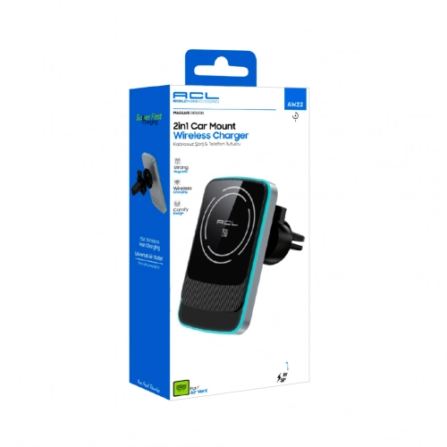 Acl AW22 15W 3A Wireless Kablosuz Şarj Özellikli Oto Şarj | Manyetik Telefon Tutucu