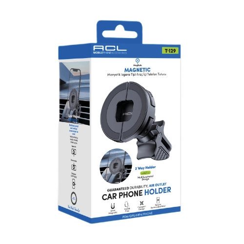 ACL T129 Araç İçi Kıskaçlı ve Magsafeli Telefon Tutucu