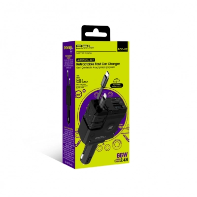 ACL Acc-02 66W 3.4A Hızlı Araç Şarj Başlık 