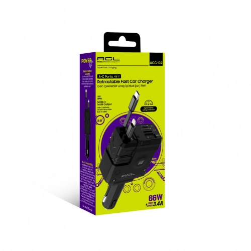 ACL Acc-02 66W 3.4A Hızlı Araç Şarj Başlık