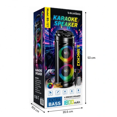 Blueseed BS-121 RGB Bluetooth Speaker 2 x 6.5" | Kablolu Mikrofon