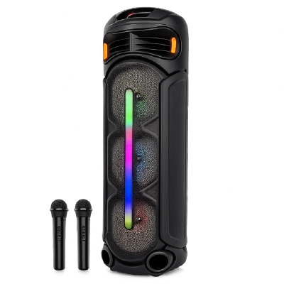 Carboon CB-100 RGB Bluetooth Speaker 3 x 8" | Çift Mikrofon | Uzaktan Kumanda