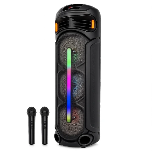 Carboon CB-100 RGB Bluetooth Speaker 3 x 8" | Çift Mikrofon | Uzaktan Kumanda