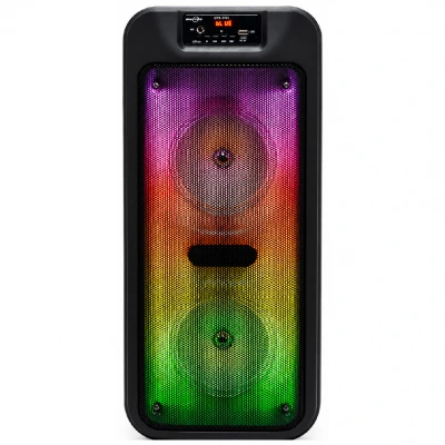GTS-1703 Mikrofonlu Rgb Ledli Bluetooth Hoparlör Usb-Tf-Fm 6.5"x2  (Mikrofonlu)