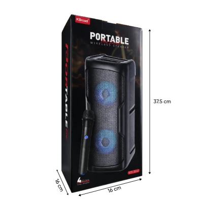 KTS-2032 Bluetooth Speaker 2 x 4"| FM Radio | Kablosuz Mikrofon
