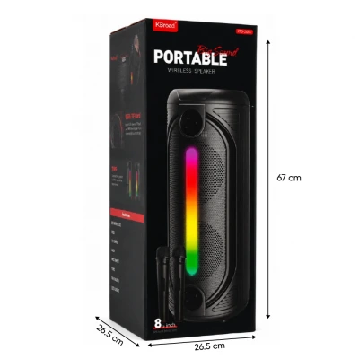 KTS-2086 RGB Bluetooth Speaker 2 x 8" | Çift Mikrofon