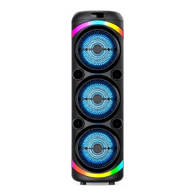 KTS-2143 RGB Bluetooth Speaker 3 x 8" | Çift Mikrofon | Dijital Gösterge