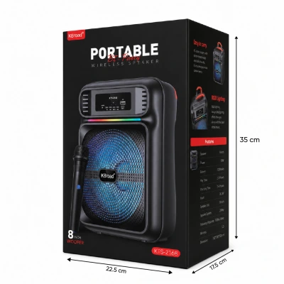 KTS-2168 Bluetooth 8" Speaker | Mikrofon 