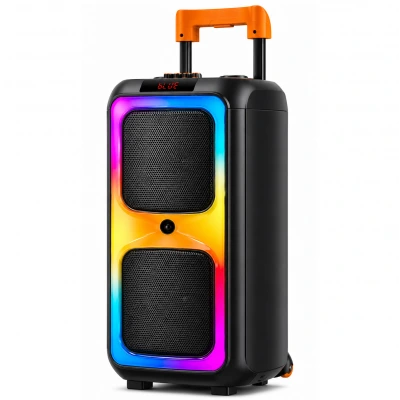 NDR-1097 8"x2 Bluetooth Işıklı Speaker | 6000W