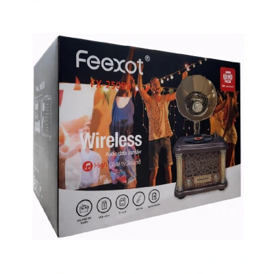 FX-2503B Nostaljik Gramofon Ahşap Radyo | Bluetooth Speaker