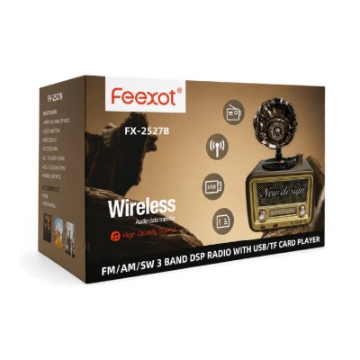 FX-2527B Nostaljik Gramofon Radyo | Bluetooth Speaker