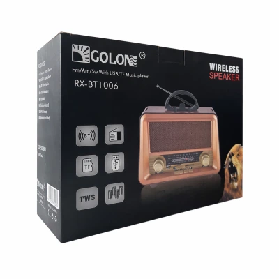 Golon BT-1006 Bluetooth Nostaljik Speaker 