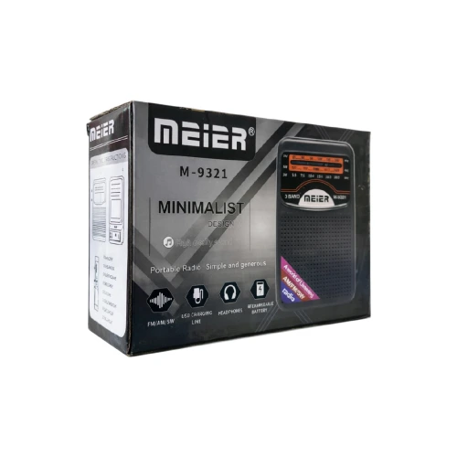 Meier M-9320 | M-9321 Şarjlı FM AM SW 3 Bandlı Analog El Radyosu