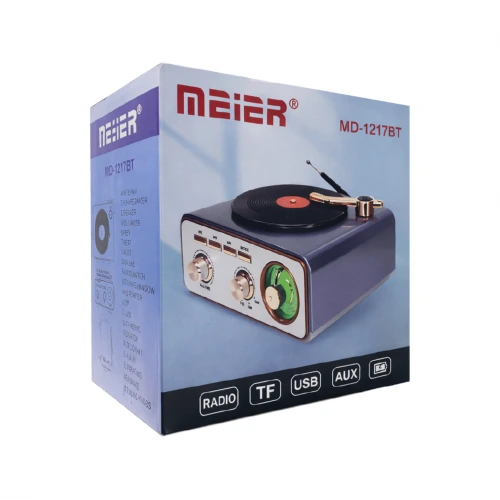 Meier MD-1217BT Bluetooth Speaker FM AM SW Radyo | Pikap Çalar Görünüm