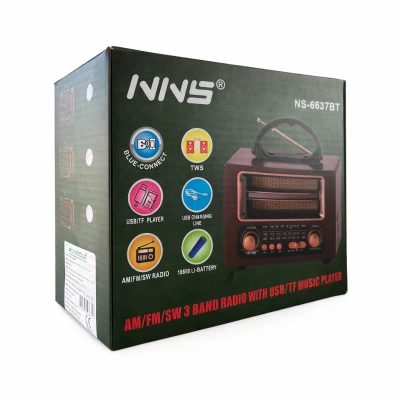 NNS NS-6637BT Nostalji Bluetooth Speaker