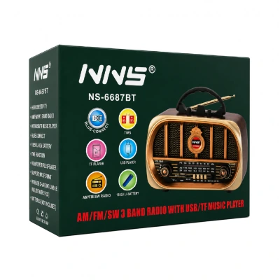 NNS Ns-6687BT Bluetooth Speaker FM AM SW Radyo