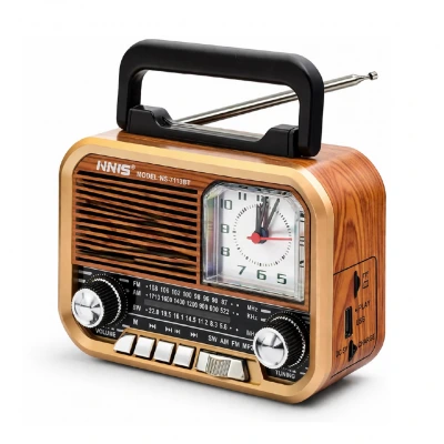 NNS Ns-7113BT Bluetooth Speaker | FM AM SW Radyo | Analog Saatli