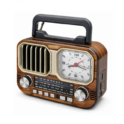 NNS Ns-7116BT Bluetooth Speaker | FM AM SW Radyo | Analog Saatli
