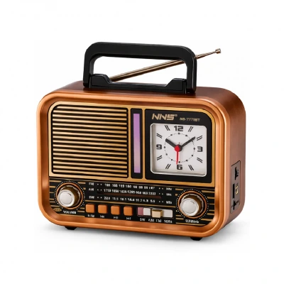 NNS Ns-7778BT Bluetooth Speaker | FM AM SW Radyo | Analog Saatli