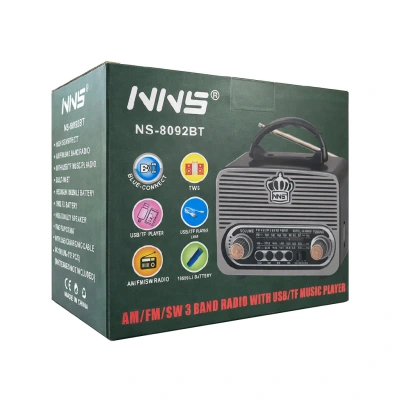 Nns Ns-8092bt Nostalji Bluetooth Speaker