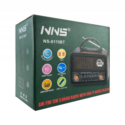 NNS Ns-8110BT Bluetooth Speaker FM AM SW Radyo