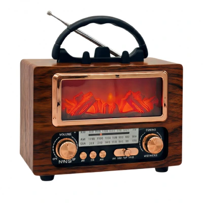 NNS NS-901BT  Şömineli Bluetooth Speaker | FM AM SW Radyo