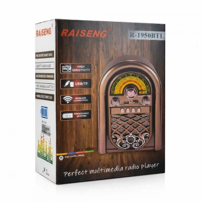Raiseng R-1950BTL Nostaljik Kablosuz Speaker | FM - AM - SW Radyo
